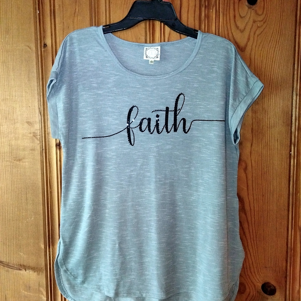 Faith Graphic Women's Top - Blue